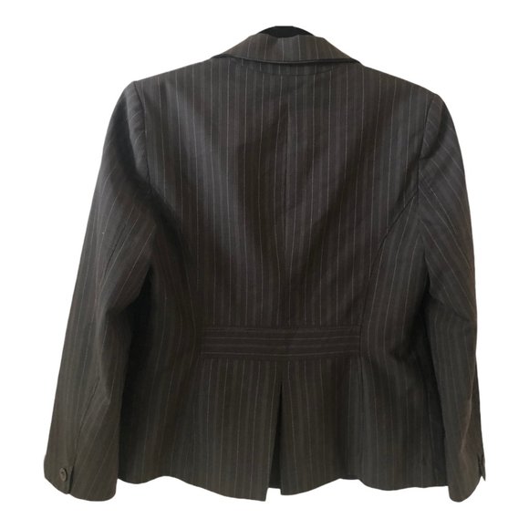 Ted Baker London Wool Brown Stylish Tailored Crop Jacket Size 3 - Picture 7 of 9
